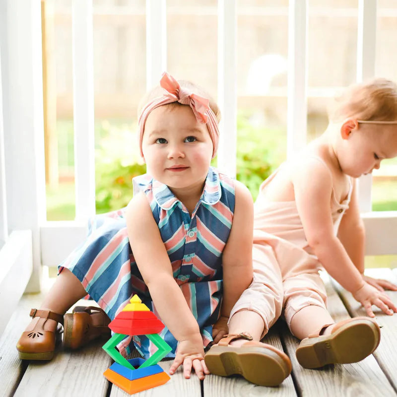 Pyramid Stacking Blocks – Motoriek & Creativiteit – Stapel Blokken Set