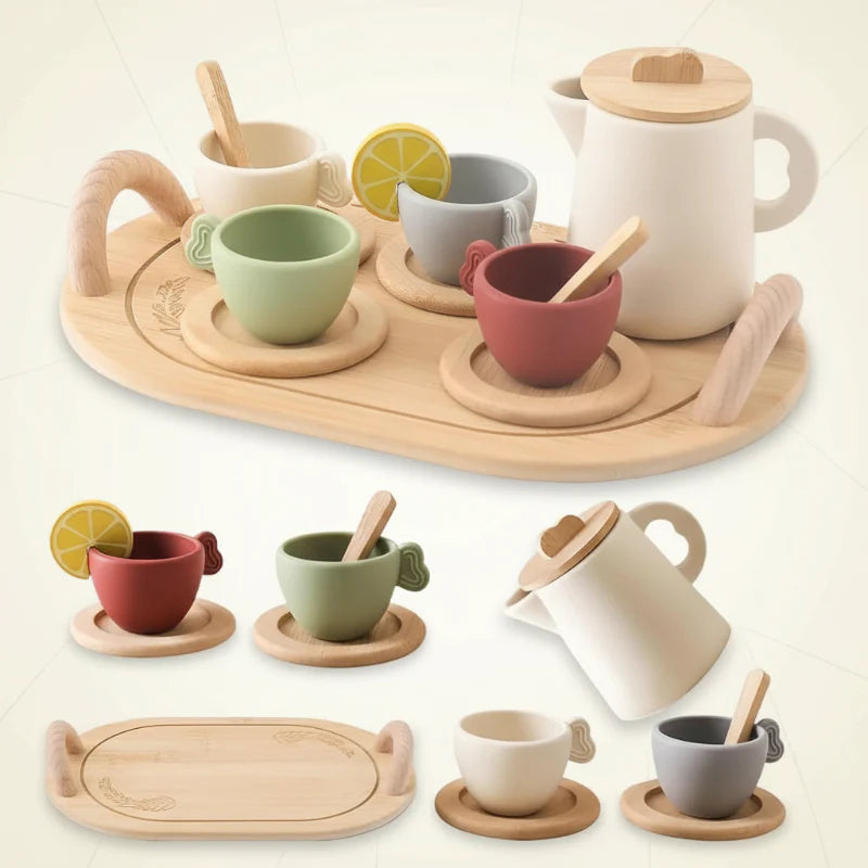 Woods – Leuk & Interactief – Houten Theeset voor Kinderen