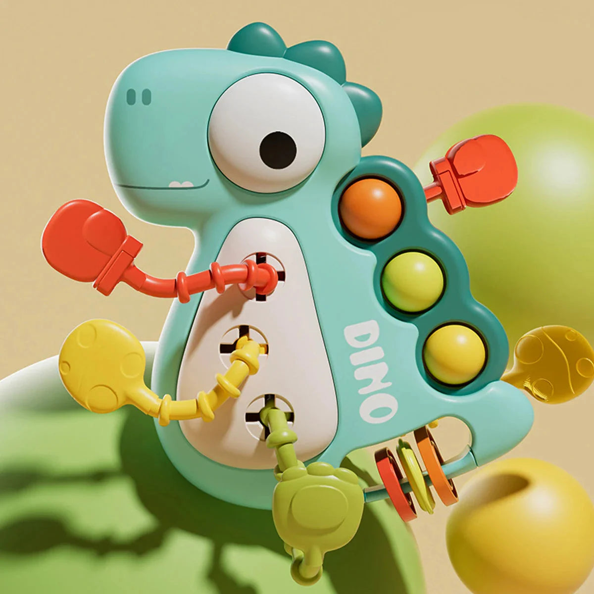 BabyDino – Speels & Bijtbaar – Sensorisch Trek Speelgoed
