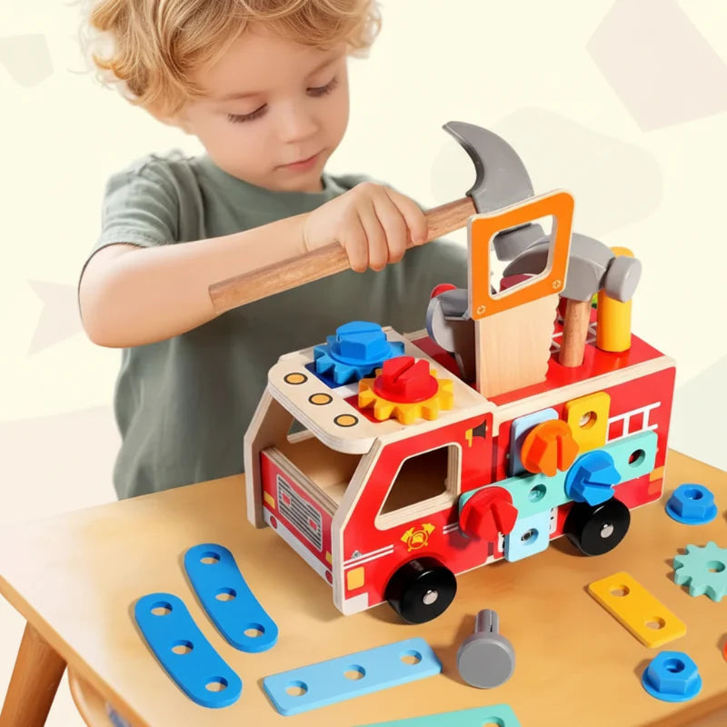 BuildRescue – Educatief & Creatief – Houten Brandweerwagen