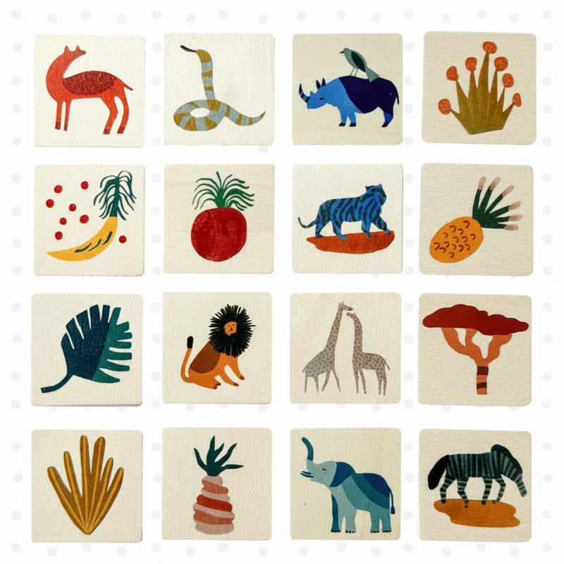 MemoryMatch – Hout & Leerzaam – Jungle Memory Spel