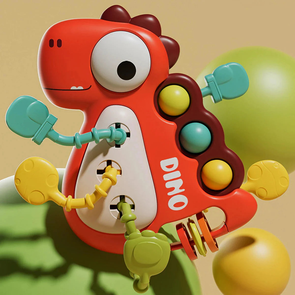 BabyDino – Speels & Bijtbaar – Sensorisch Trek Speelgoed