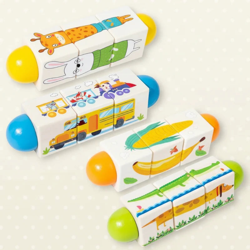 WoodiTurn – Leerzaam & Leuk – Roterende Puzzel