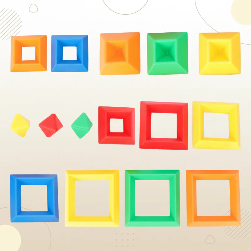 Pyramid Stacking Blocks – Motoriek & Creativiteit – Stapel Blokken Set