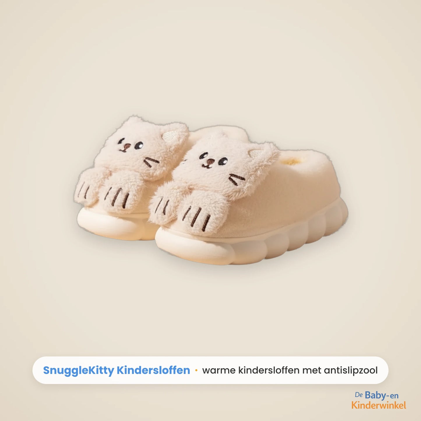 SnuggleKitty™ kindersloffen: warme voetjes met antislipzool (1 tot 6 jaar)