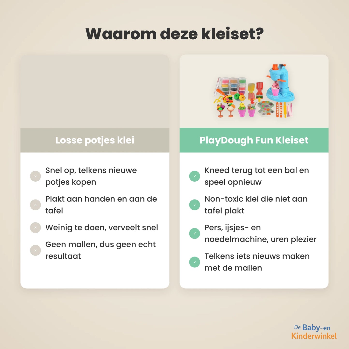 PlayDough Fun™: kleiset met hamburgerpers, ijsjes- en noedelmachine, schermvrij bezig (vanaf 3 jaar)