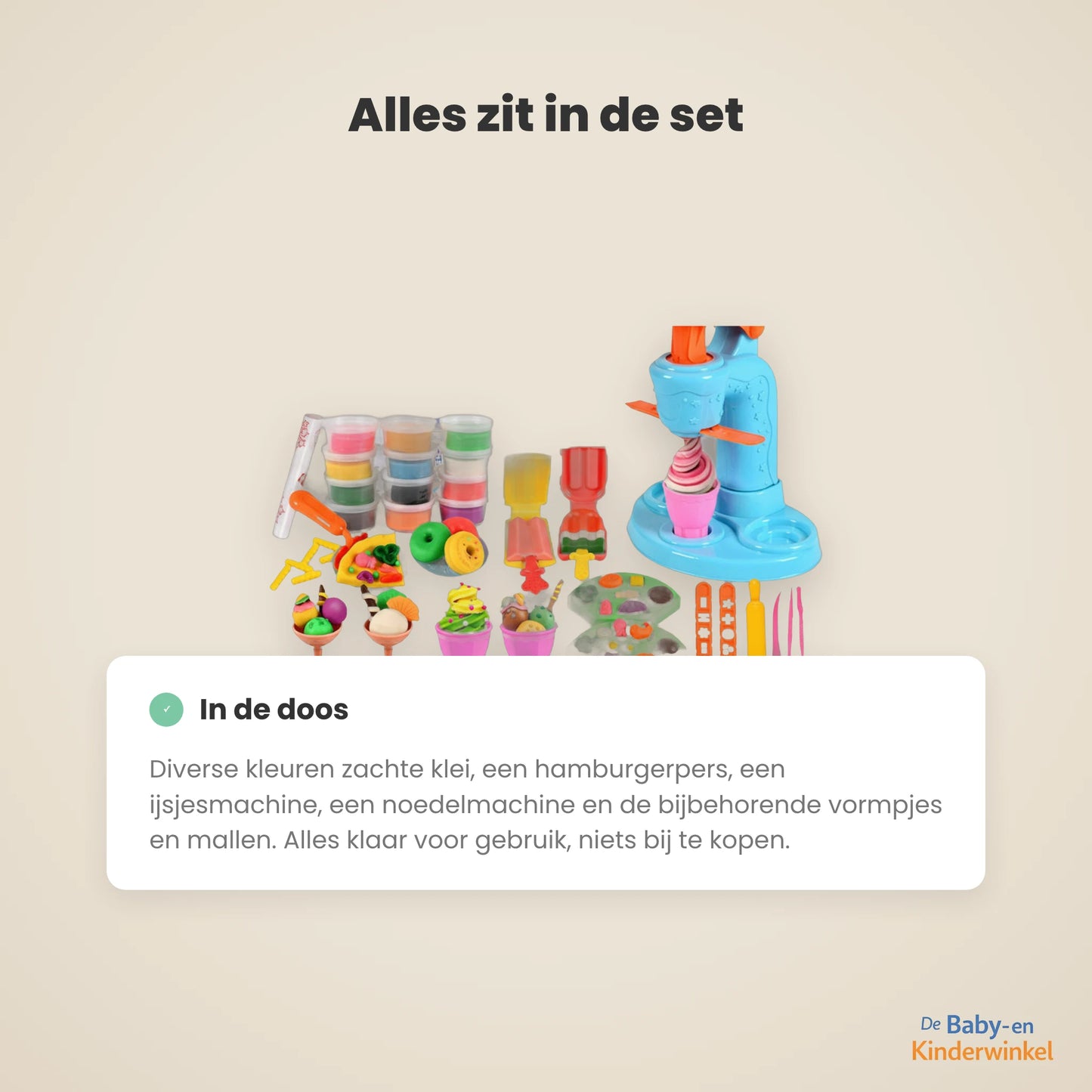 PlayDough Fun™: kleiset met hamburgerpers, ijsjes- en noedelmachine, schermvrij bezig (vanaf 3 jaar)