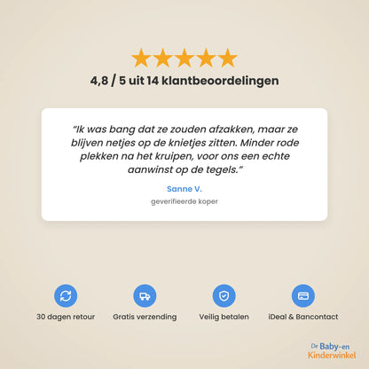 StrolliKnee™ kniebeschermers baby: zacht kruipen op harde vloer (0 tot 18 maanden)
