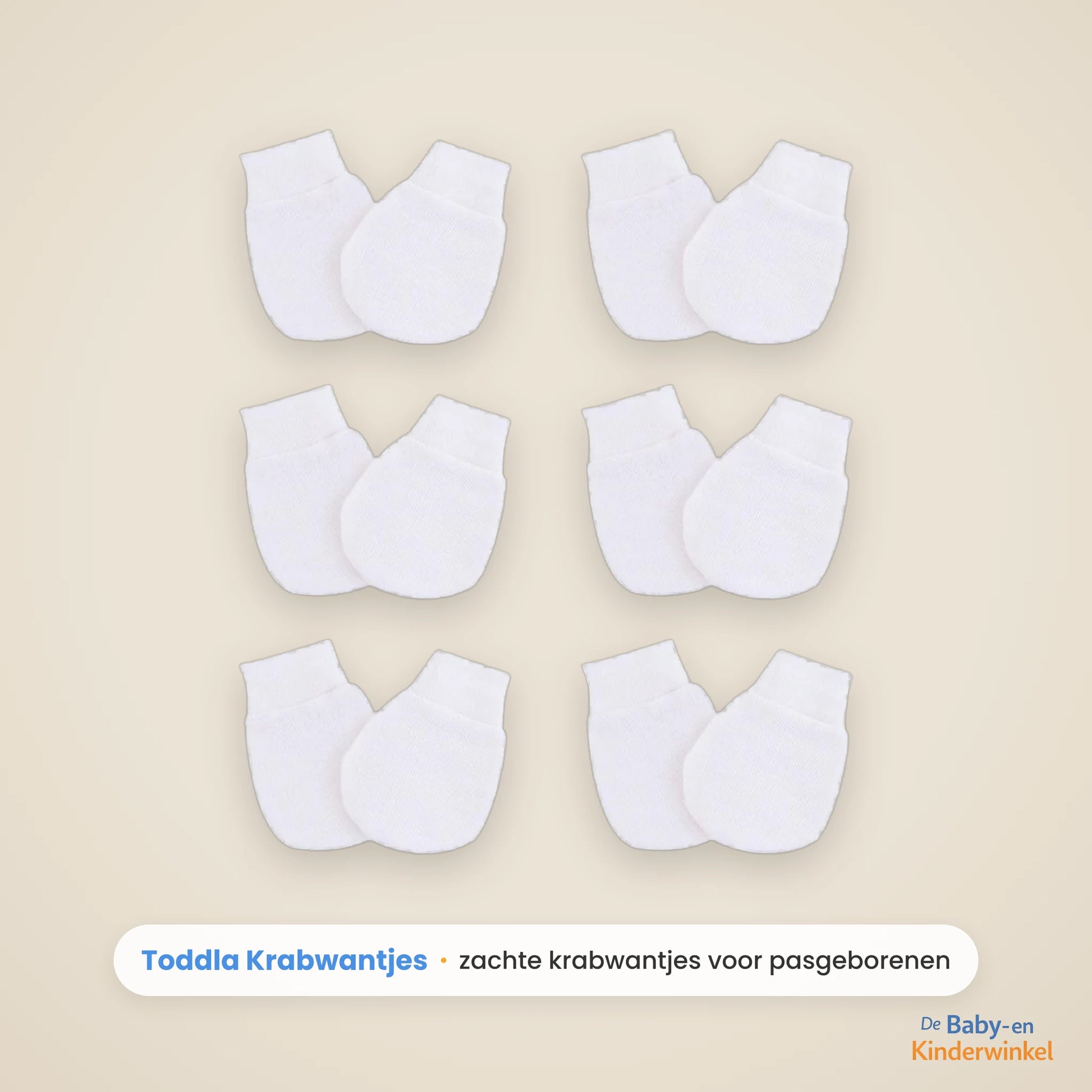 Toddla Krabwantjes voor Pasgeborenen, blijven zitten (6 paar, 0 tot 6 maanden) product