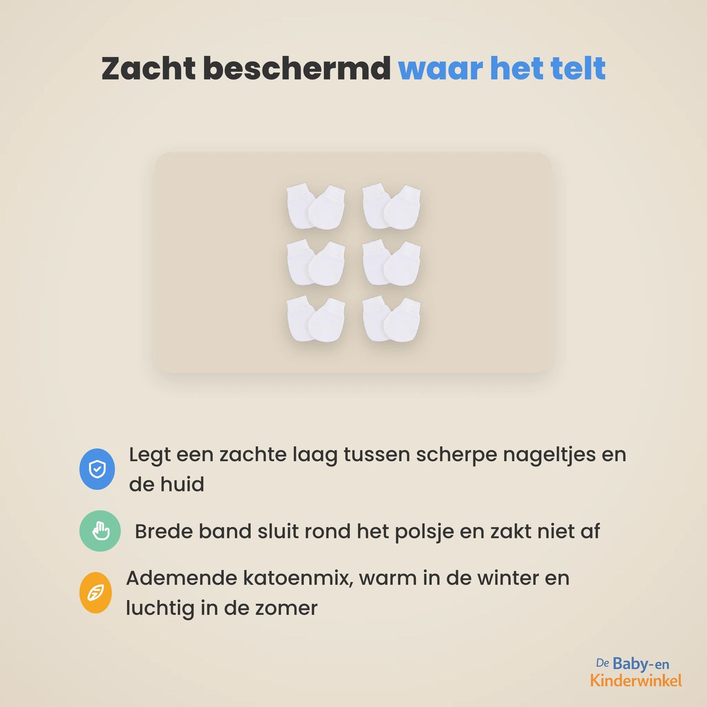 Toddla Krabwantjes voor Pasgeborenen, blijven zitten (6 paar, 0 tot 6 maanden) voordelen