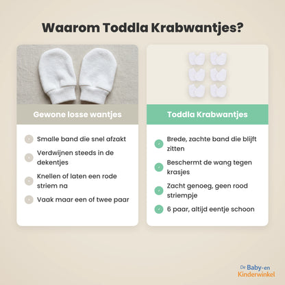 Toddla Krabwantjes voor Pasgeborenen, blijven zitten (6 paar, 0 tot 6 maanden) vergelijking