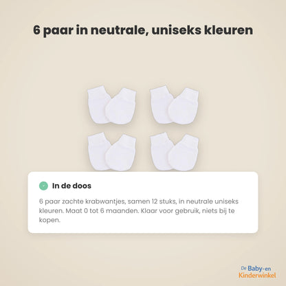 Toddla Krabwantjes voor Pasgeborenen, blijven zitten (6 paar, 0 tot 6 maanden) inhoud en formaat