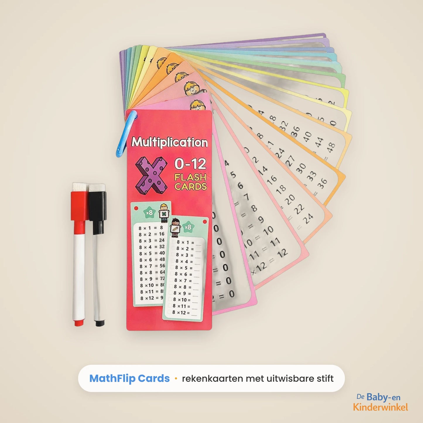MathFlip Cards™: rekenkaarten om te leren rekenen zonder scherm (4 tot 8 jaar)