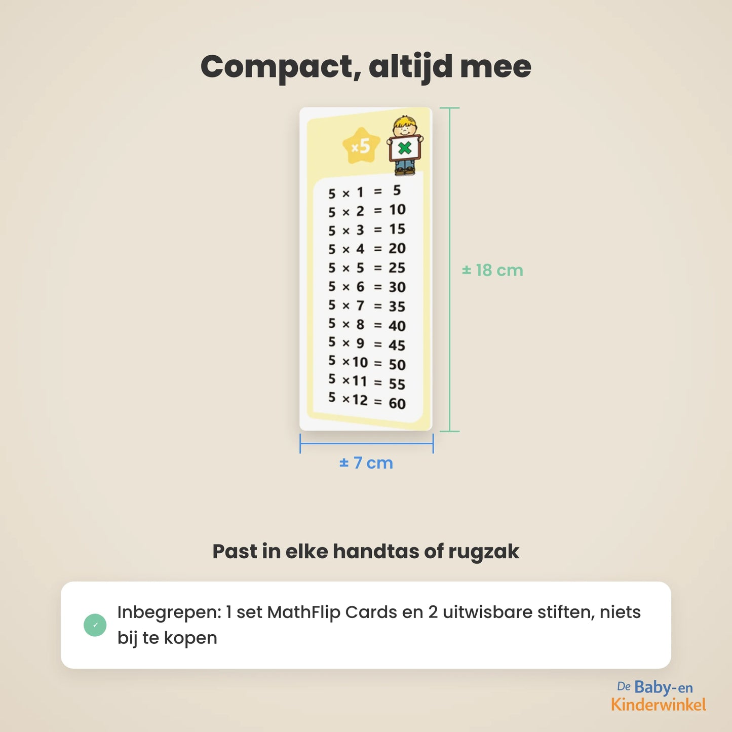 MathFlip Cards™: rekenkaarten om te leren rekenen zonder scherm (4 tot 8 jaar)