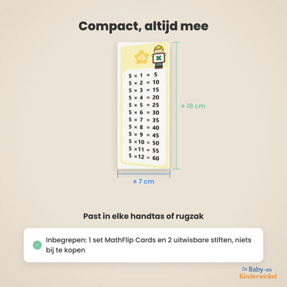 MathFlip Cards™: rekenkaarten om te leren rekenen zonder scherm (4 tot 8 jaar)