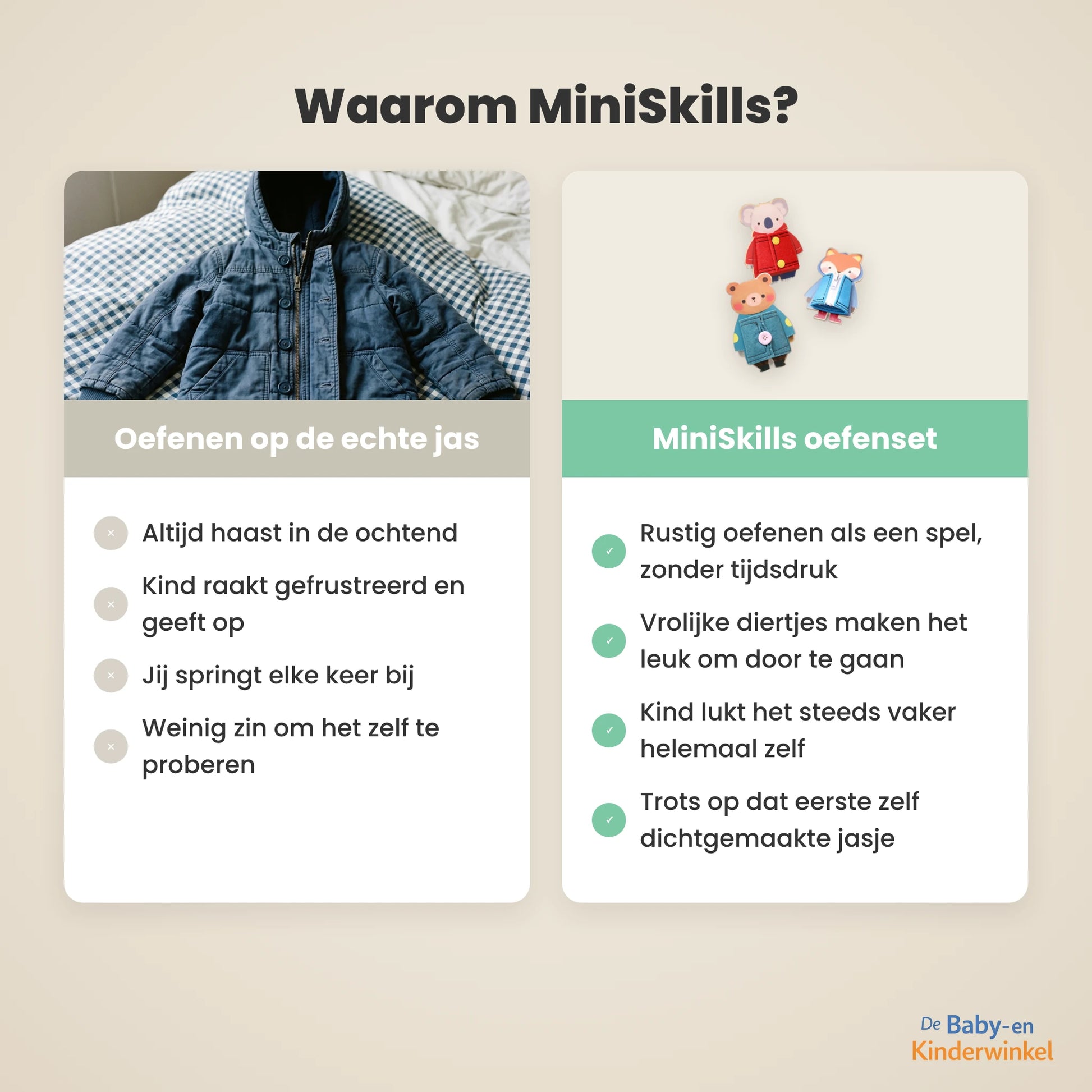 MiniSkills Montessori oefenbord vergelijking