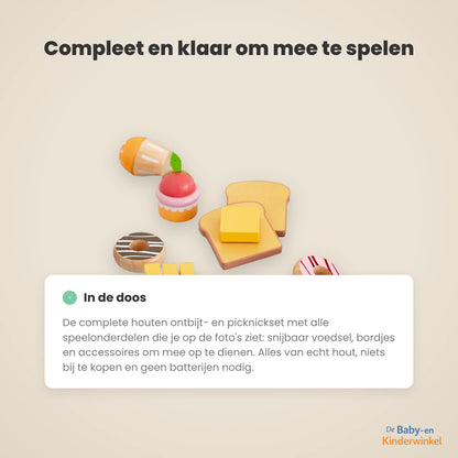 Houten Ontbijtset: rollenspel-keuken zonder scherm (vanaf 3 jaar)
