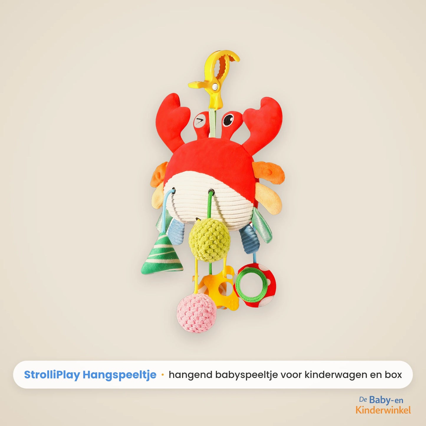 StrolliPlay™: hangend babyspeeltje voor kinderwagen, box en wieg (0 tot 12 maanden)