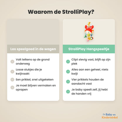 StrolliPlay™: hangend babyspeeltje voor kinderwagen, box en wieg (0 tot 12 maanden)