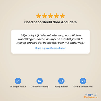 StrolliPlay™: hangend babyspeeltje voor kinderwagen, box en wieg (0 tot 12 maanden)