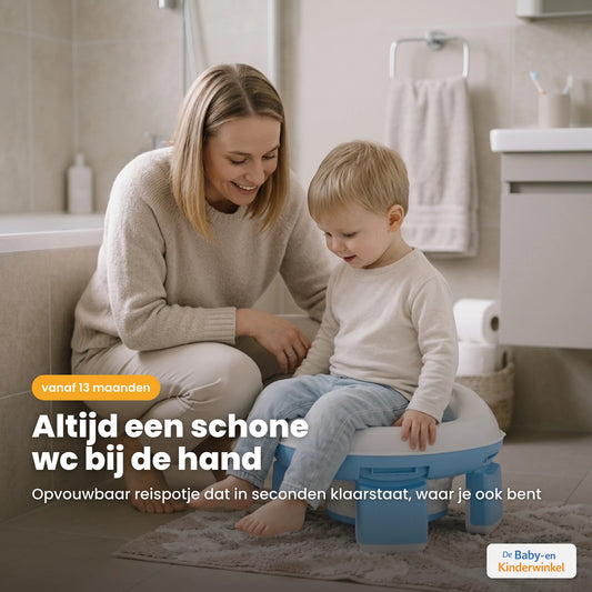 TravelPotty: opvouwbaar reispotje voor onderweg, altijd een schone wc voor je peuter