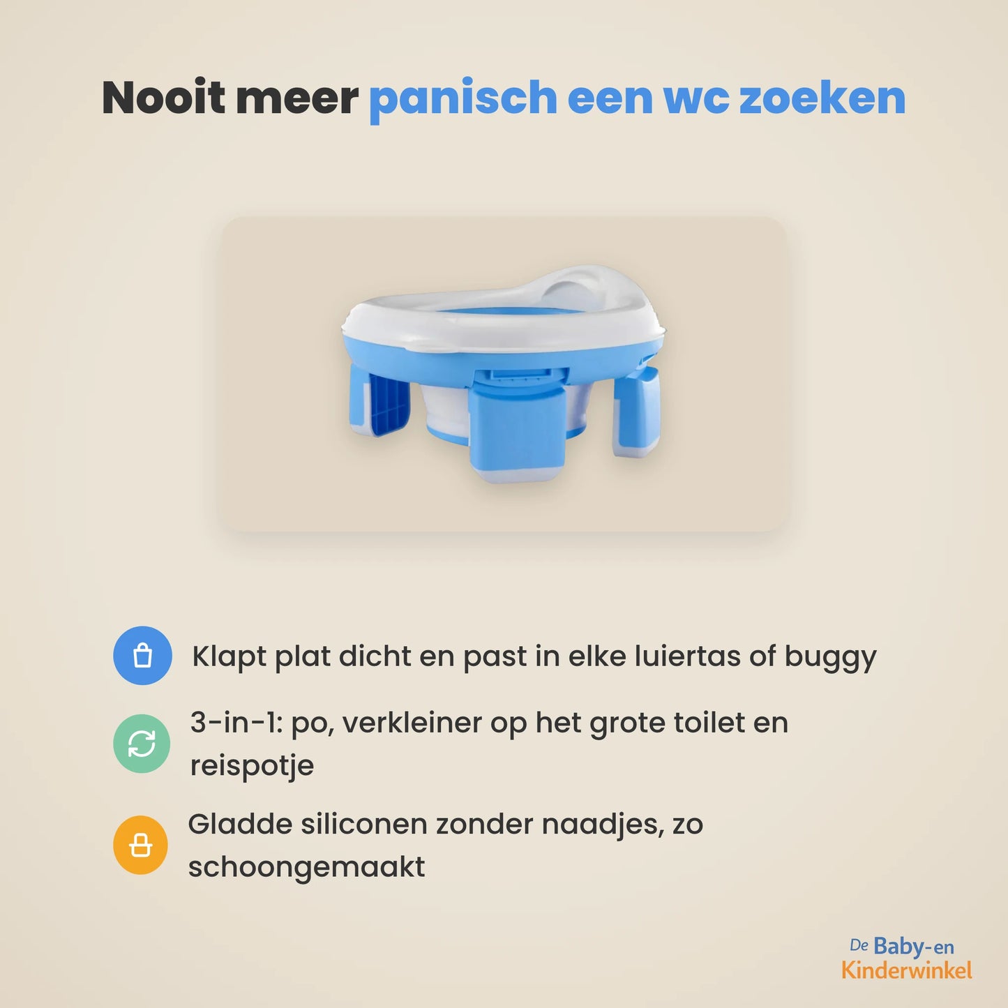 TravelPotty: opvouwbaar reispotje voor onderweg, altijd een schone wc voor je peuter