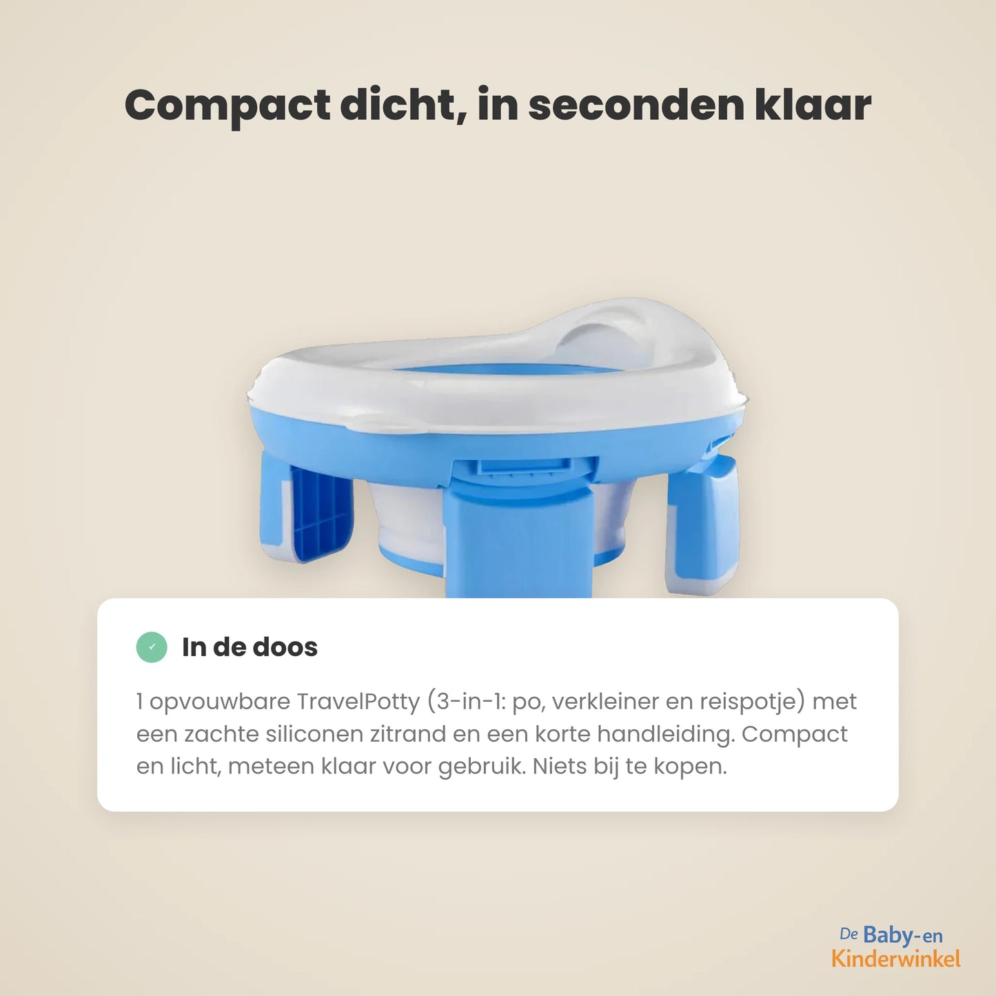 TravelPotty: opvouwbaar reispotje voor onderweg, altijd een schone wc voor je peuter