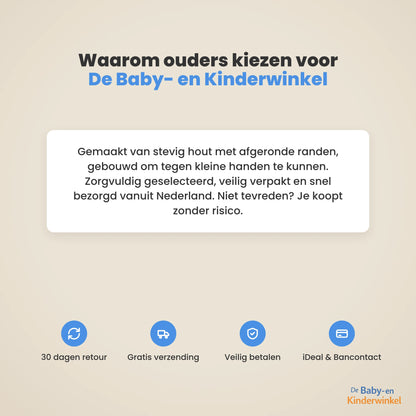 PressBus™ Houten Montessori Speelbus, drukken en draaien zonder scherm (18 maanden tot 4 jaar)
