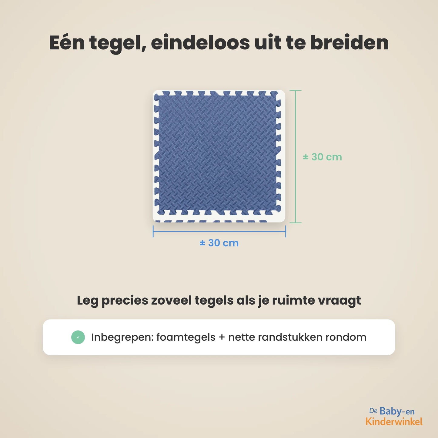 SafeStep PlayMat™: zachte speelmat die valletjes op harde vloer opvangt