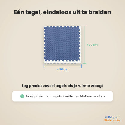 SafeStep PlayMat™: zachte speelmat die valletjes op harde vloer opvangt