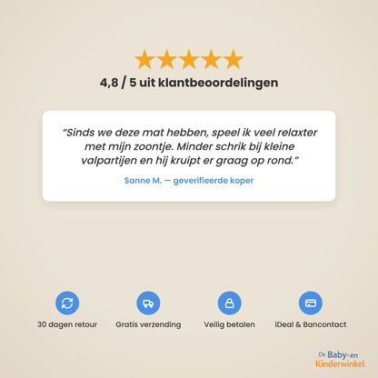 SafeStep PlayMat™: zachte speelmat die valletjes op harde vloer opvangt