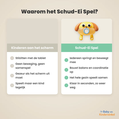 Schud-Ei Spel: actief beweegspel dat de hele kamer aan het lachen krijgt (vanaf 3 jaar)