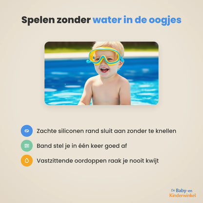 AquaShield Goggles™: lekvrije kinderzwembril voor kinderen die water in de ogen haten (2 tot 12 jaar)