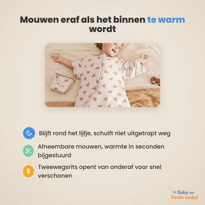 StrolliSleep™ babyslaapzak met afneembare mouwen (0 tot 24 maanden)