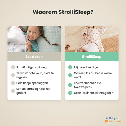 StrolliSleep™ babyslaapzak met afneembare mouwen (0 tot 24 maanden)