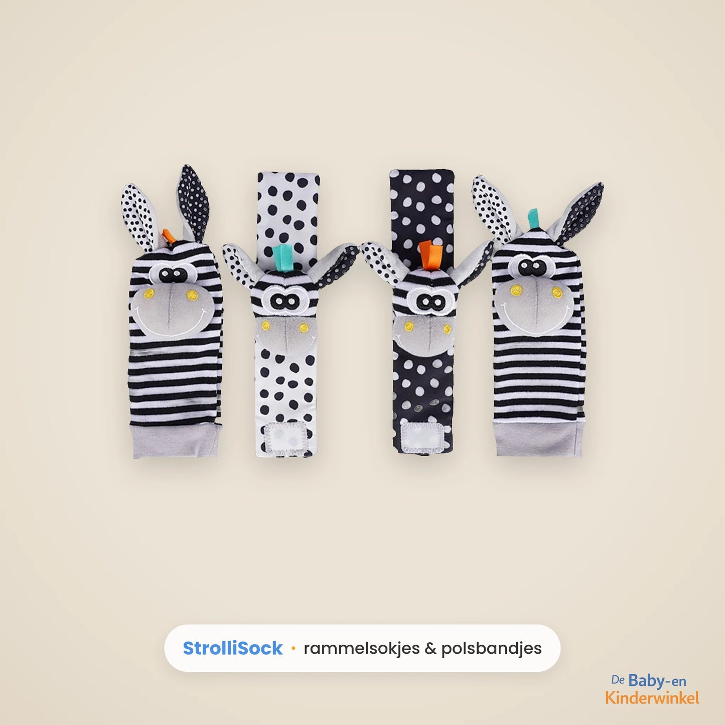 StrolliSock™ rammelsokjes: baby ontdekt spelend de voetjes (0 tot 12 maanden)
