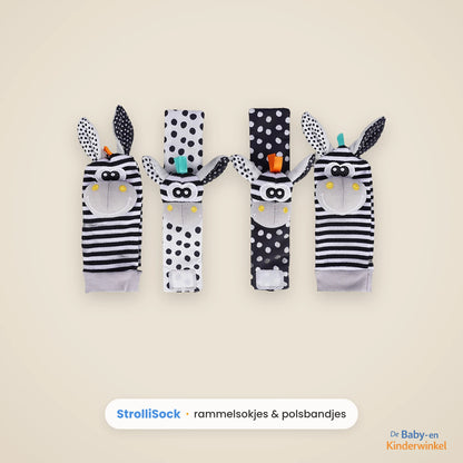 StrolliSock™ rammelsokjes: baby ontdekt spelend de voetjes (0 tot 12 maanden)