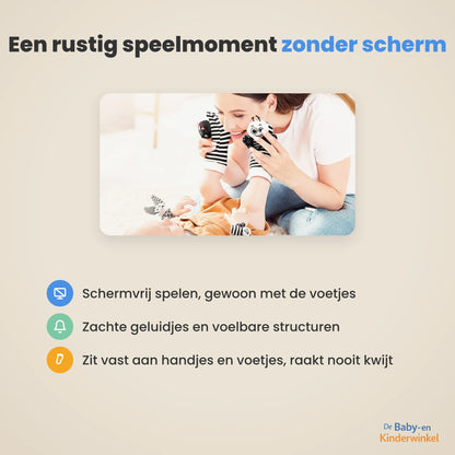 StrolliSock™ rammelsokjes: baby ontdekt spelend de voetjes (0 tot 12 maanden)