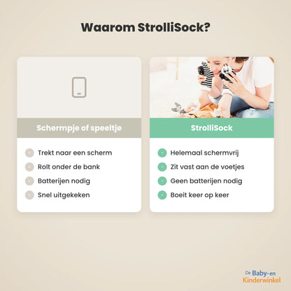 StrolliSock™ rammelsokjes: baby ontdekt spelend de voetjes (0 tot 12 maanden)