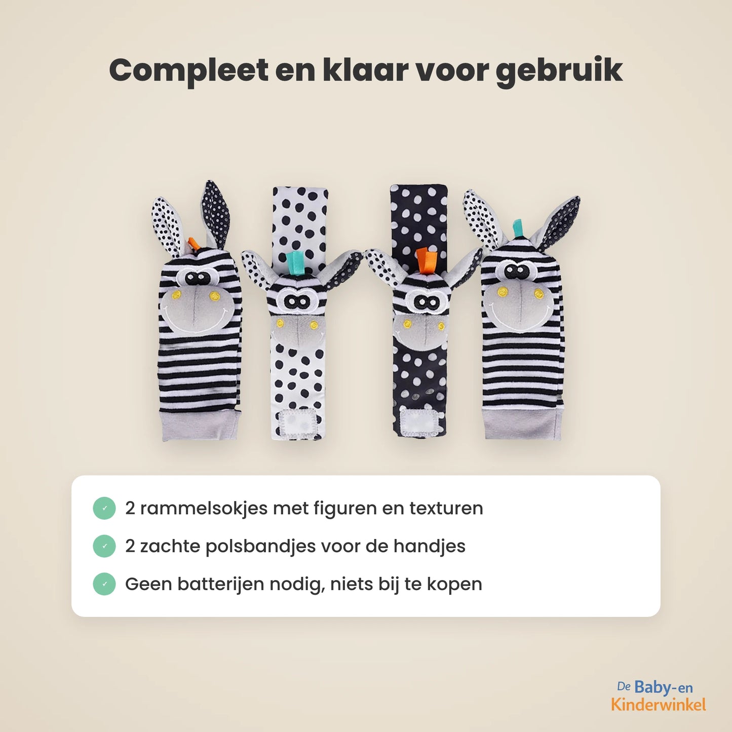 StrolliSock™ rammelsokjes: baby ontdekt spelend de voetjes (0 tot 12 maanden)