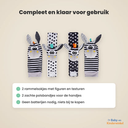 StrolliSock™ rammelsokjes: baby ontdekt spelend de voetjes (0 tot 12 maanden)