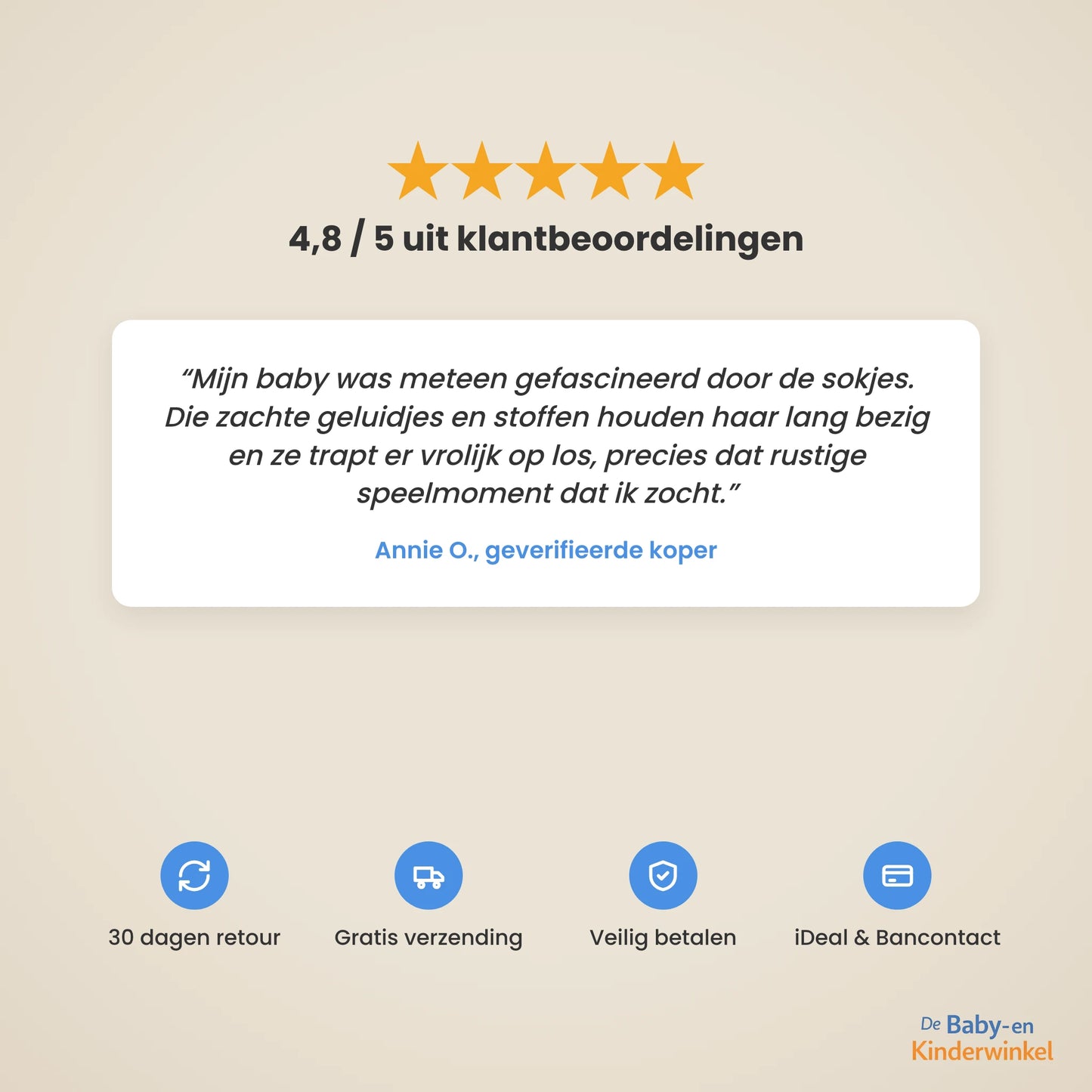StrolliSock™ rammelsokjes: baby ontdekt spelend de voetjes (0 tot 12 maanden)
