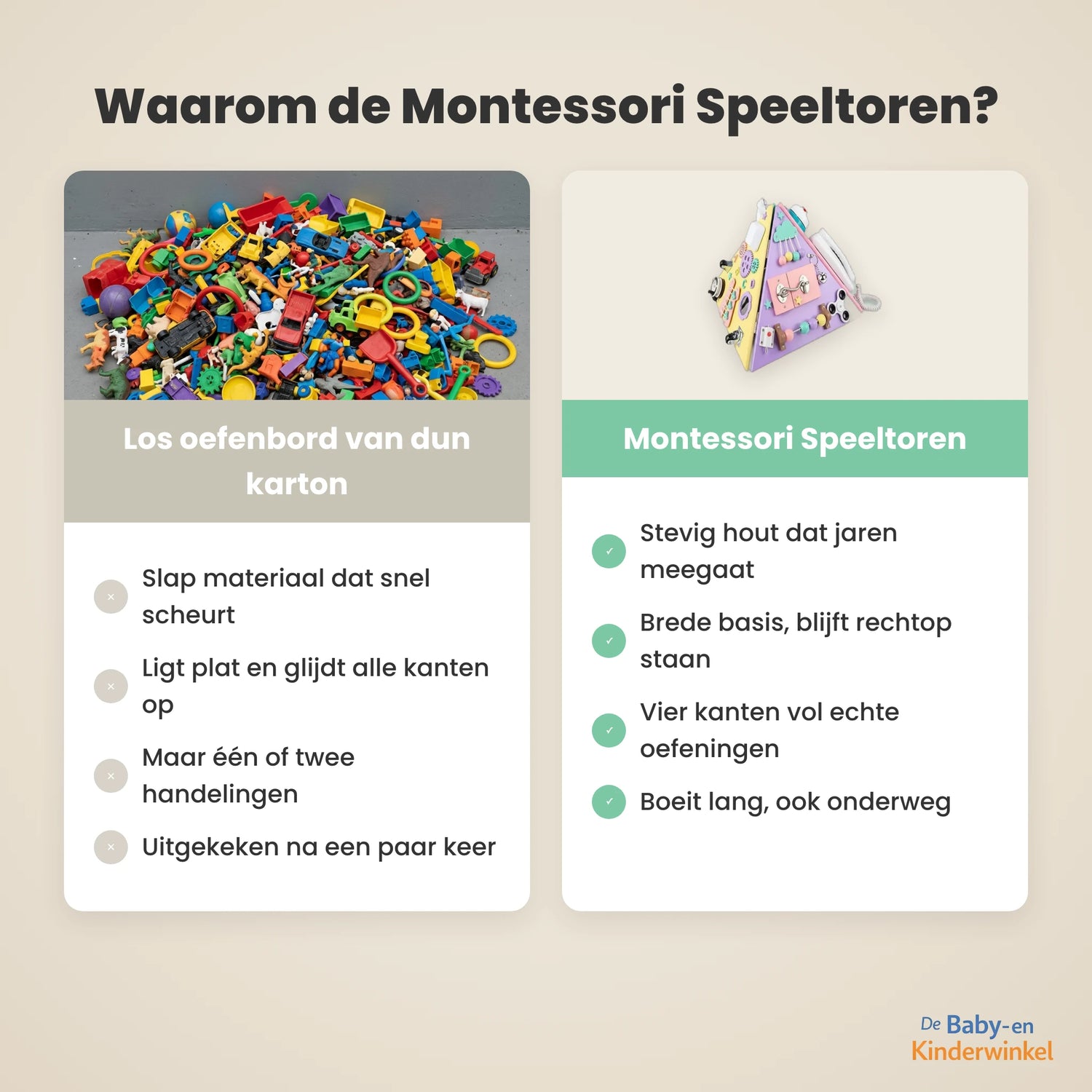 Montessori Speeltoren vergelijking