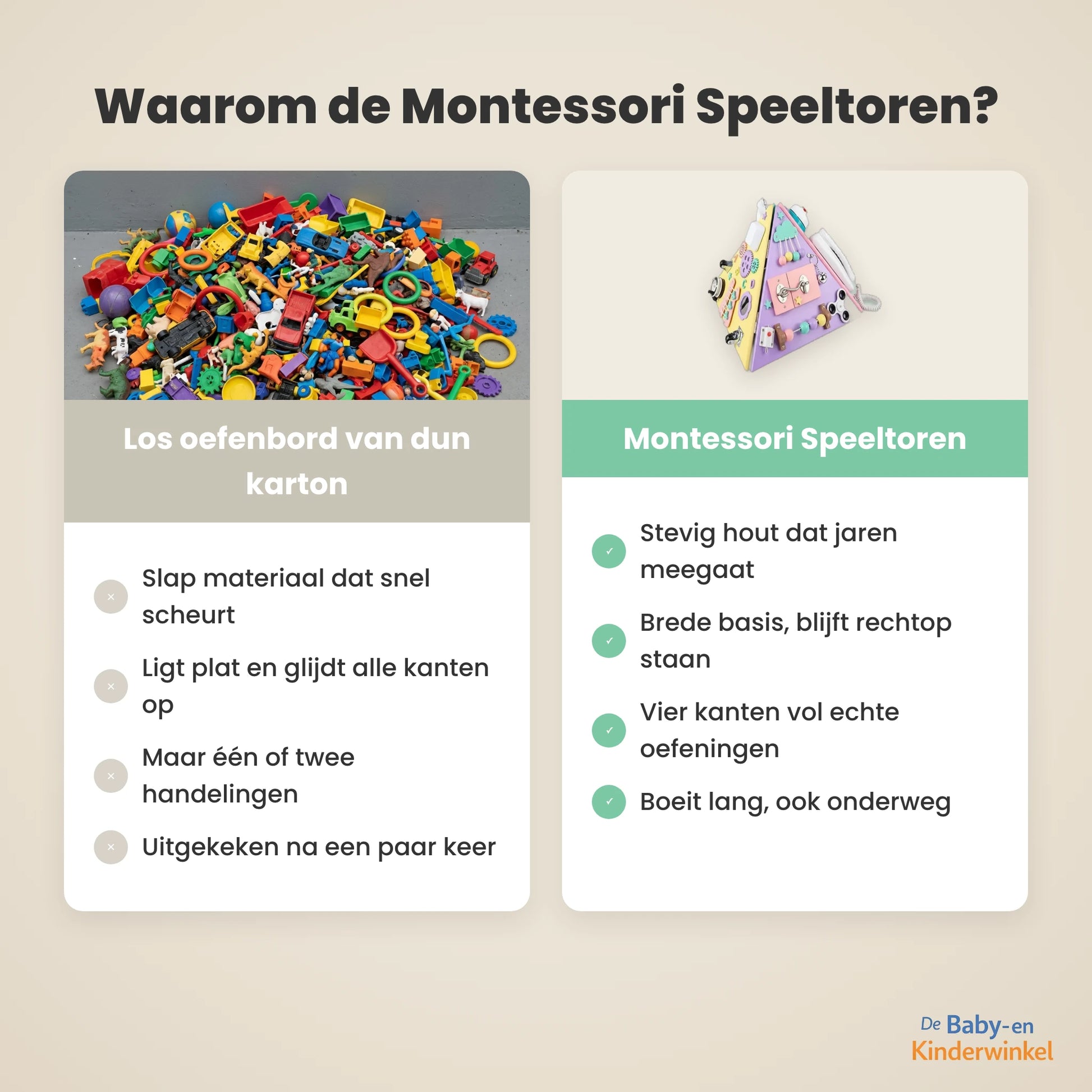 Montessori Speeltoren vergelijking