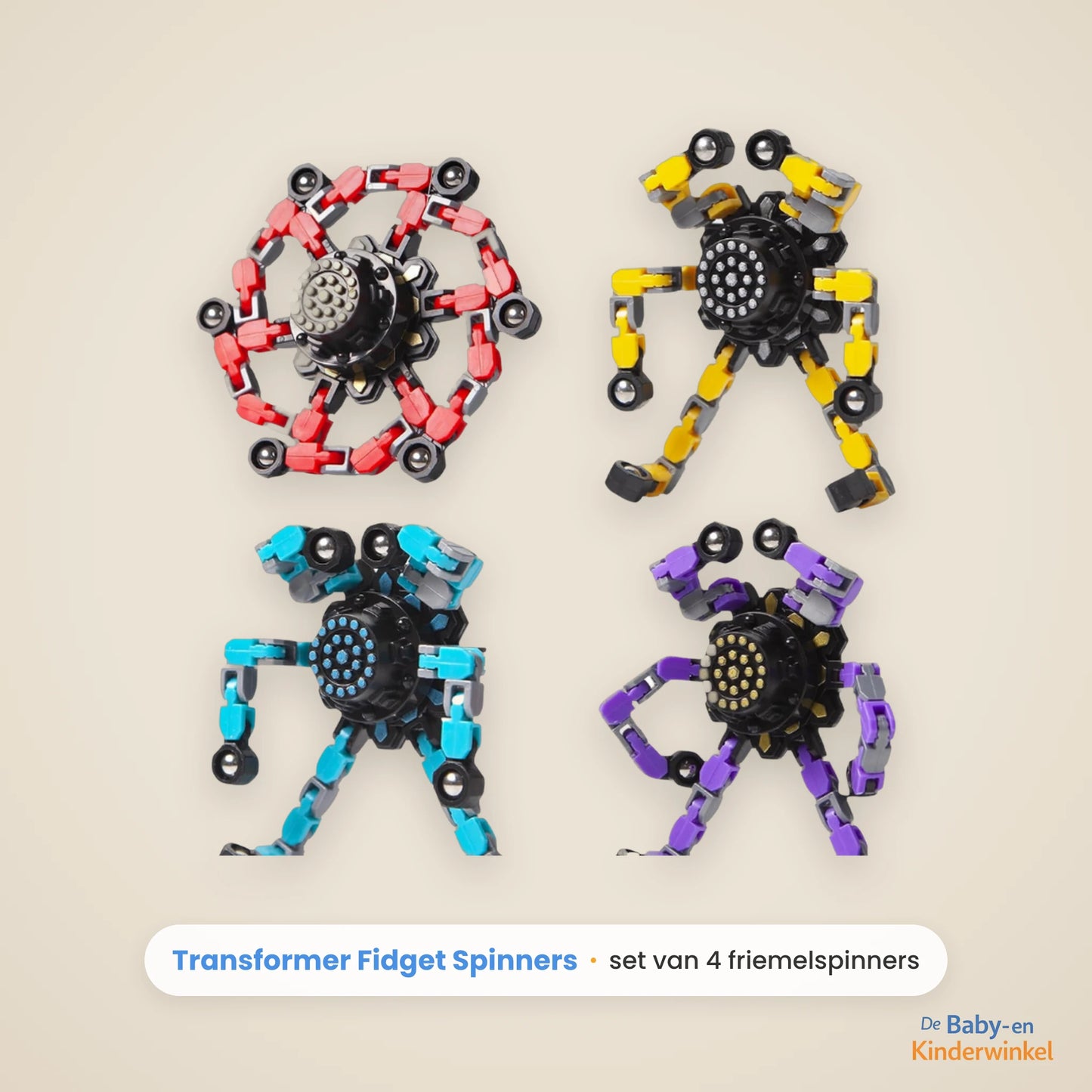 Toddla Transformer Fidget Spinners (set van 4) product