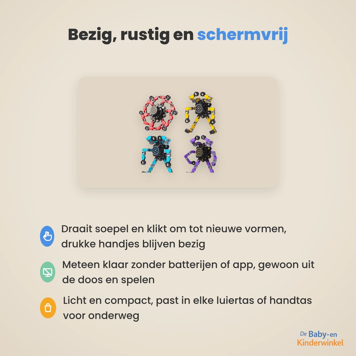 Toddla Transformer Fidget Spinners (set van 4) voordelen