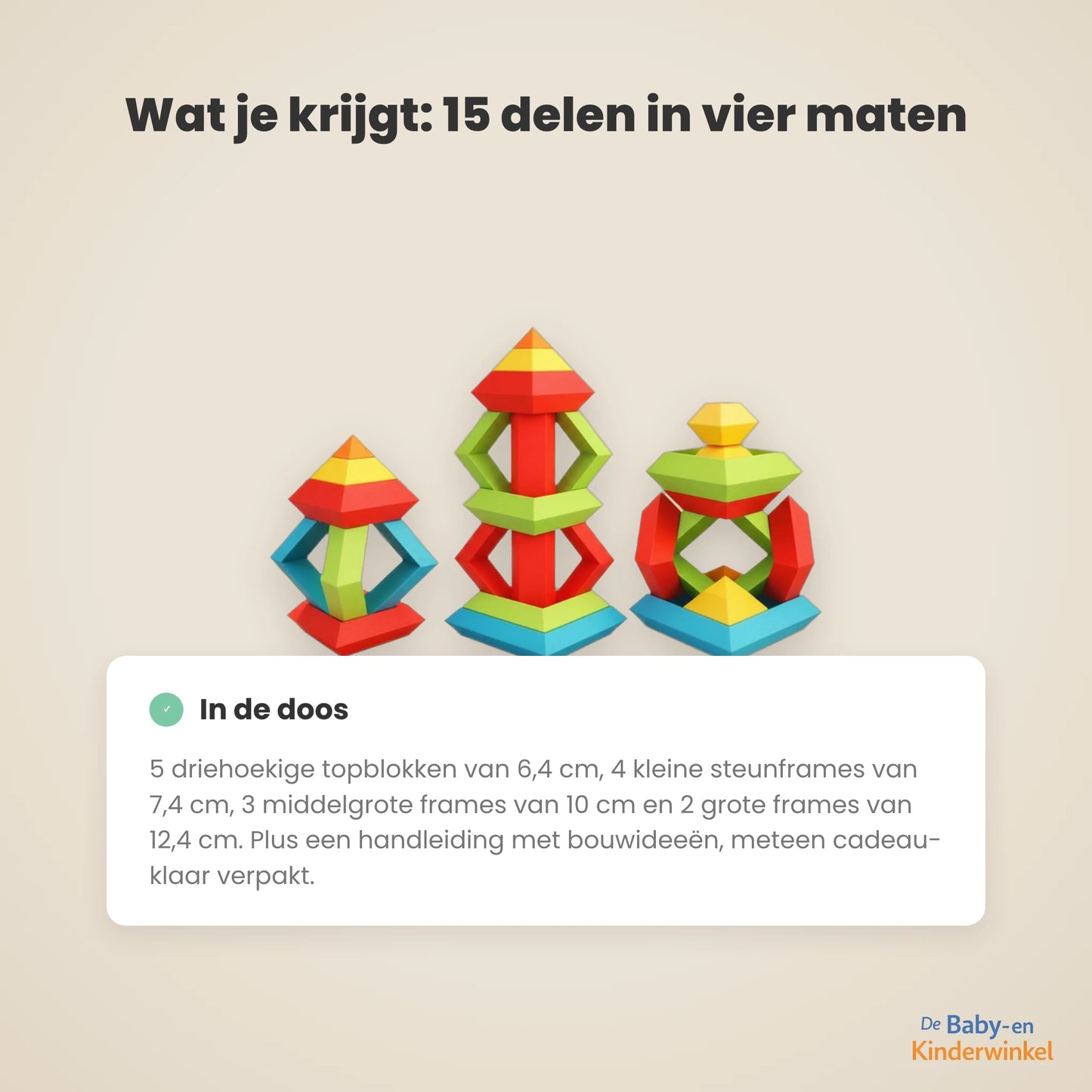 Stapel Blokken Set inhoud en formaat