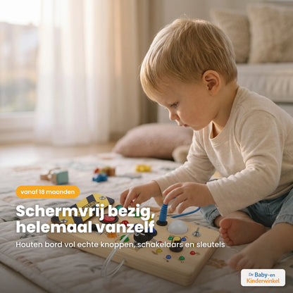 Toddla™ Montessori Busy Board: schermvrij spelen en oefenen (vanaf 18 maanden)