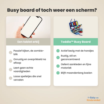 Toddla™ Montessori Busy Board: leren spelen zonder scherm (peuters en kleuters)