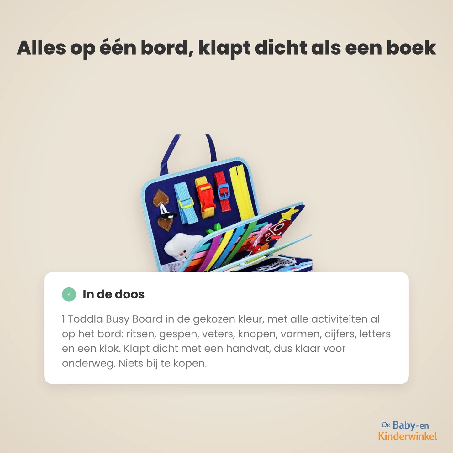 Toddla™ Montessori Busy Board: leren spelen zonder scherm (peuters en kleuters)